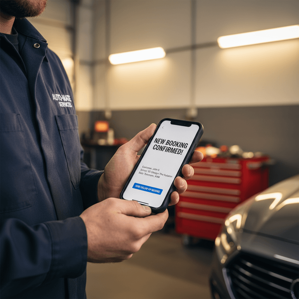 Text message confirmation from barbershop