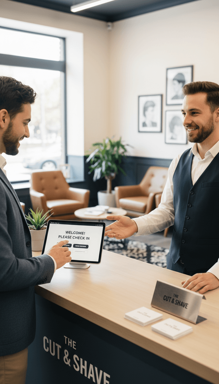 BarberSphere team member managing appointment bookings