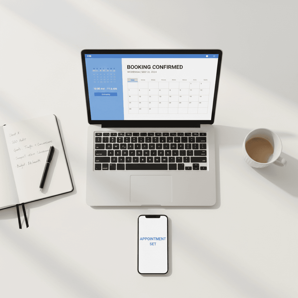 Performance metrics showing appointment confirmation rates